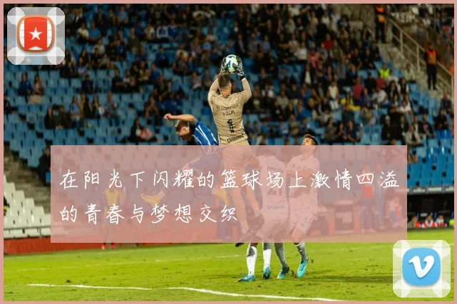 在阳光下闪耀的篮球场上激情四溢的青春与梦想交织